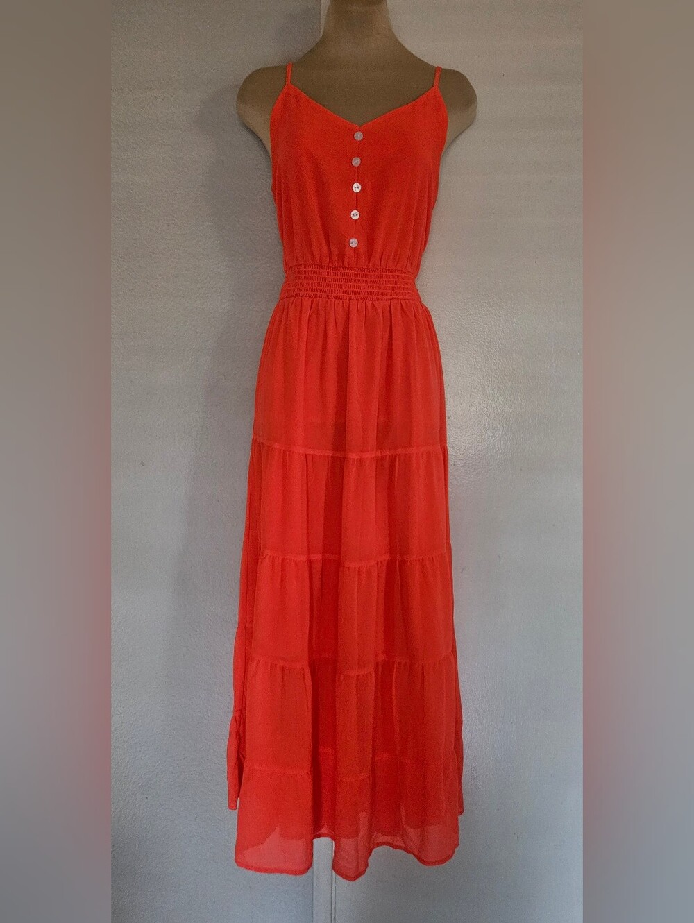 Pretty Garden Maxi Spaghetti Strap Dress